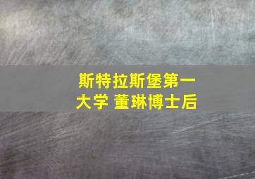 斯特拉斯堡第一大学 董琳博士后